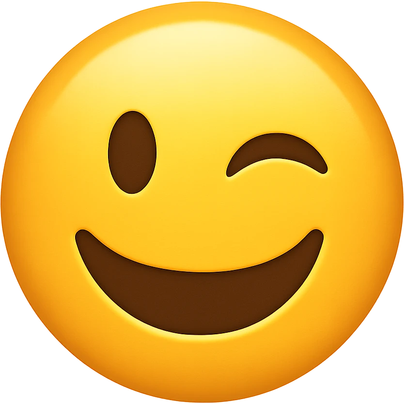 winking eye emoji friendly and cheerful emoji