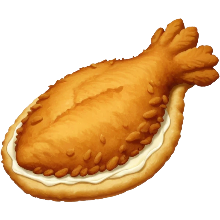 A chicken tender emoji