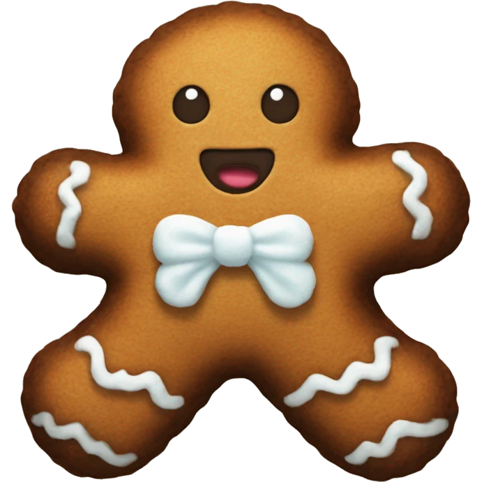 gingerbread man shaped fluffy pillow  emoji