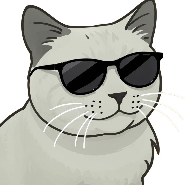 Cat with sunglasses emoji