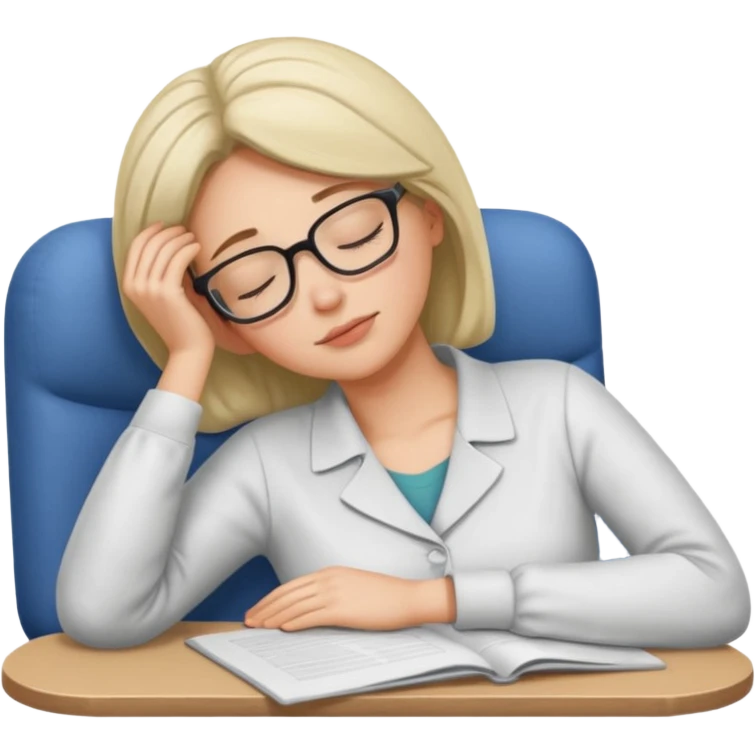 Sleeping woman at work emoji