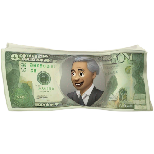 Paca de billete con moño  emoji