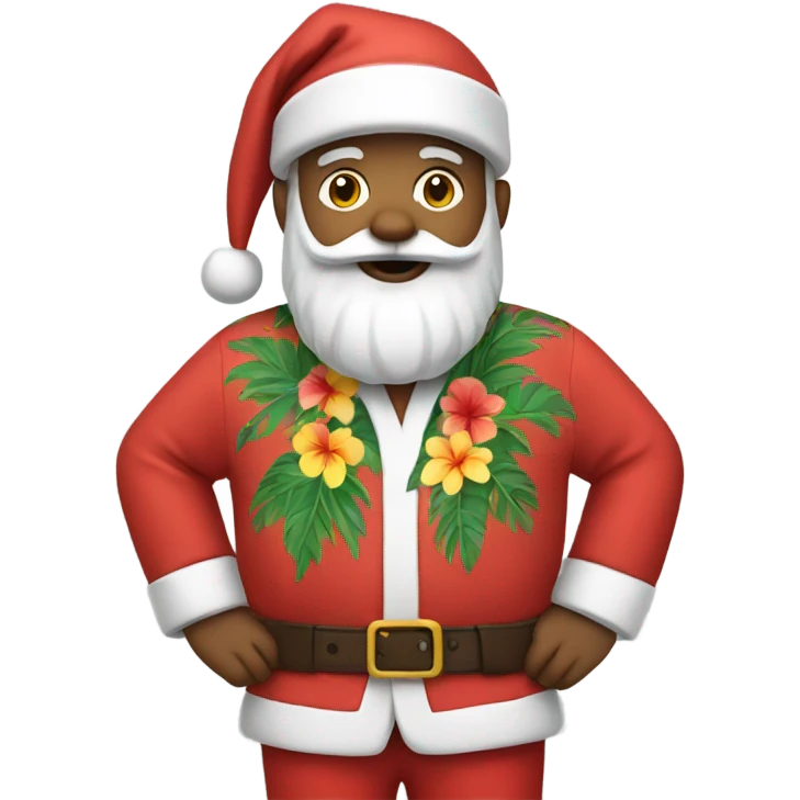 Santa wearing a Hawaiian shirt  emoji
