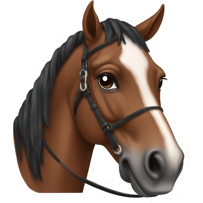 Bay horse with halter emoji