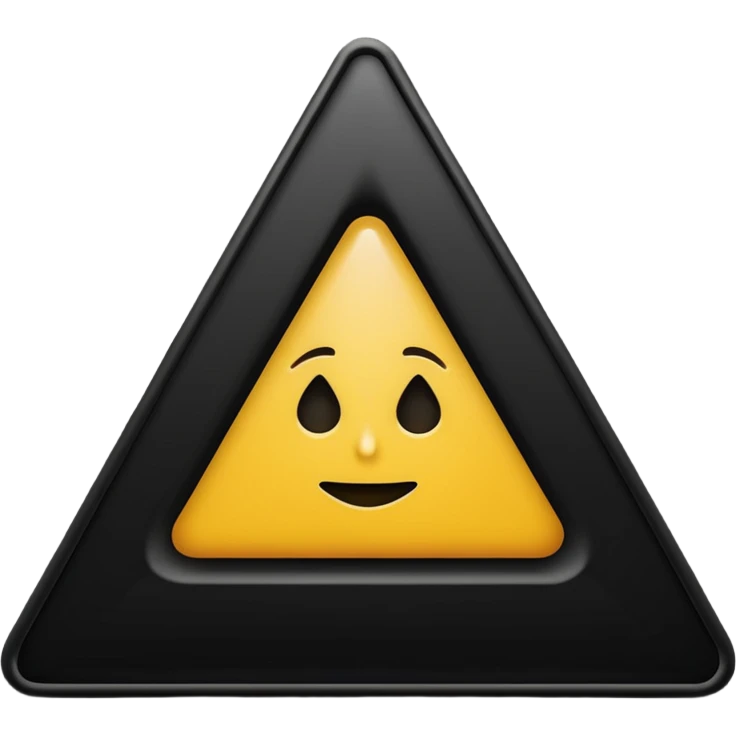 Minimalist, high-contrast emoji logo representing the Dark Triad personality traits. A clean black triangle as the main shape, inside three original symbolic icons:psychopaty, narcissim and machiavellianism .Smooth vector style,dark aesthetic, 4K. emoji