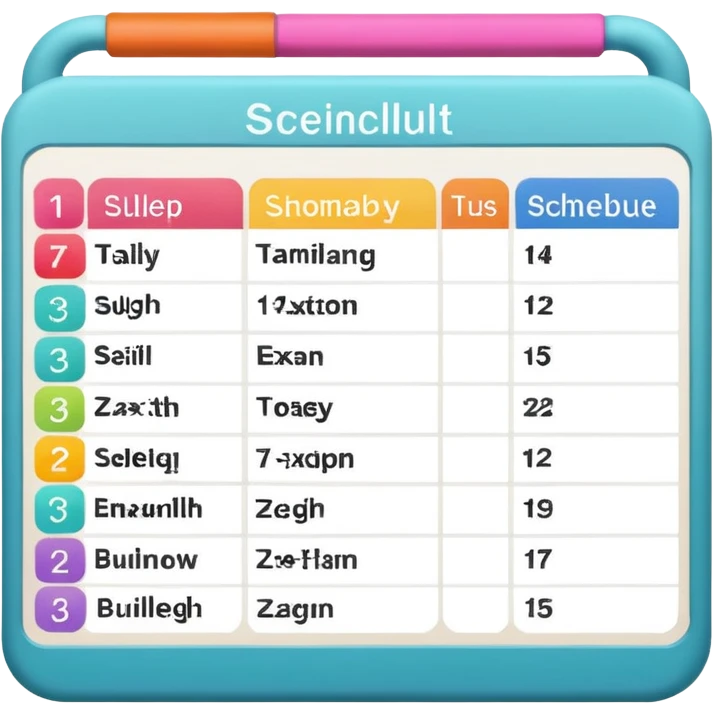 workout schedule emoji