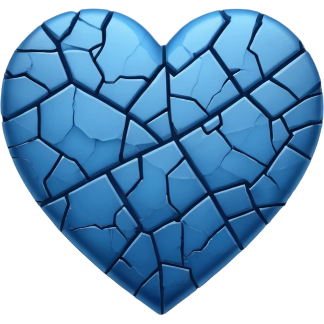 Emoji de corazón azul roto emoji