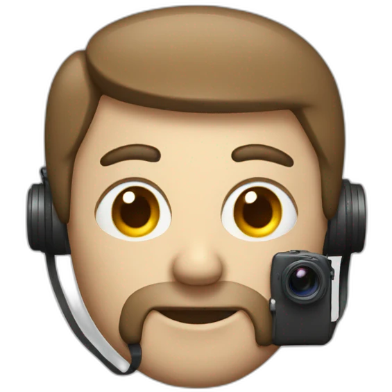 Camera head man emoji