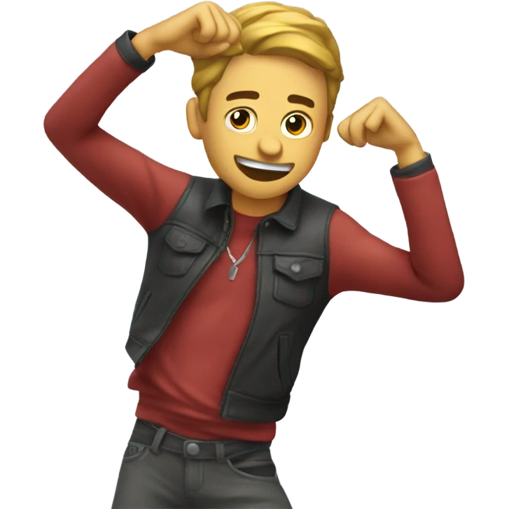 Una persona haciendo el dab  emoji