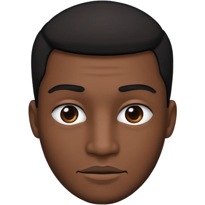 Male black white photo style head emoji