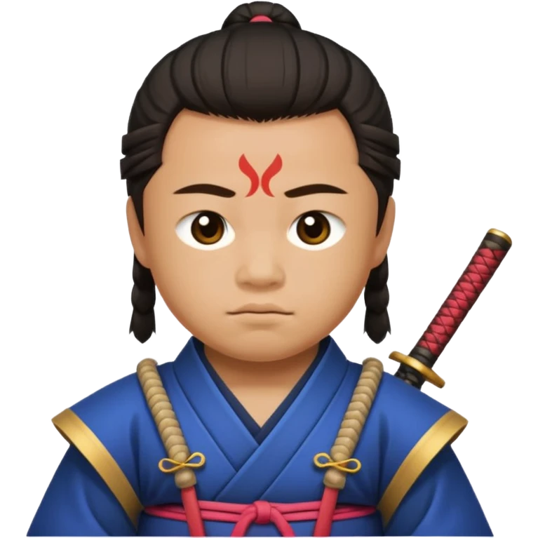 Samurai with Down syndrome  emoji