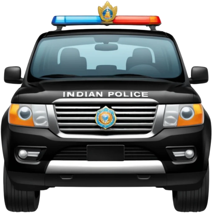 Black car fo officers India suv emoji