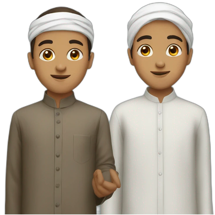 two muslim friend boys emoji