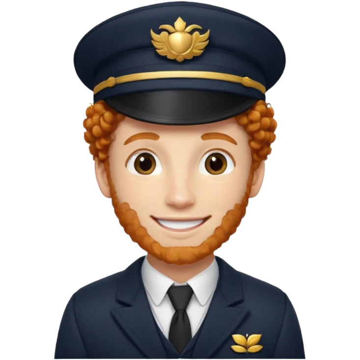 bellboy face big curly hair ginger bellboy hat emoji