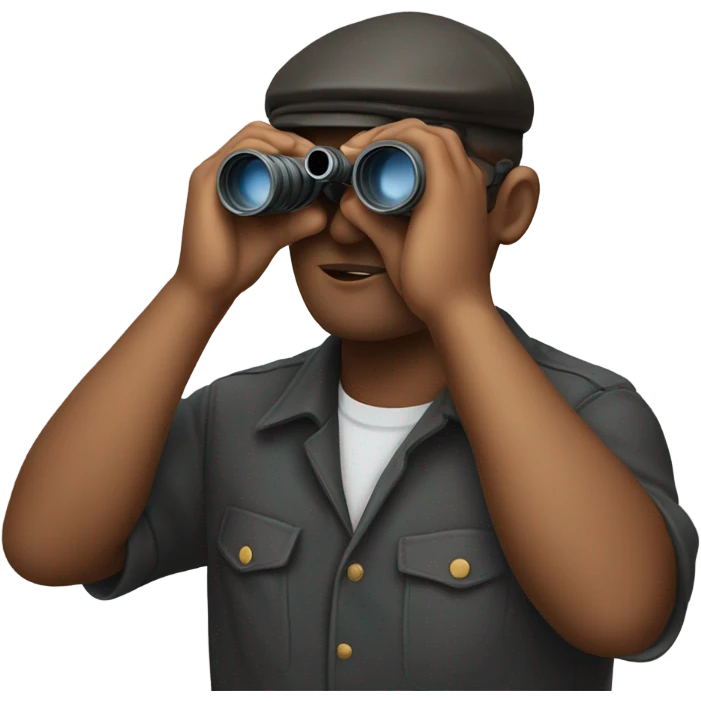 Guy with binoculars  emoji