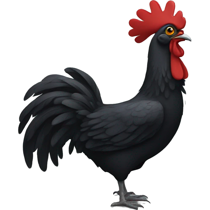 Black chicken emoji