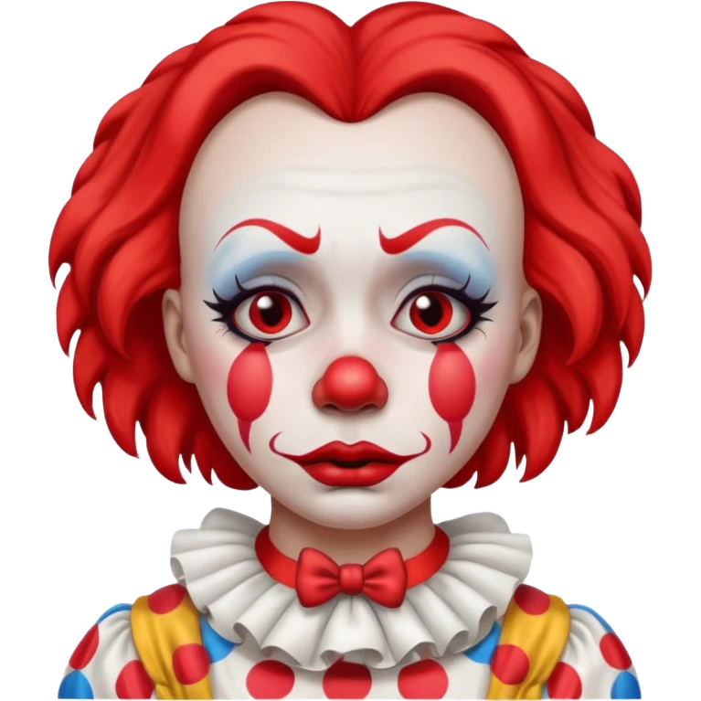 clown female make up cried emoji