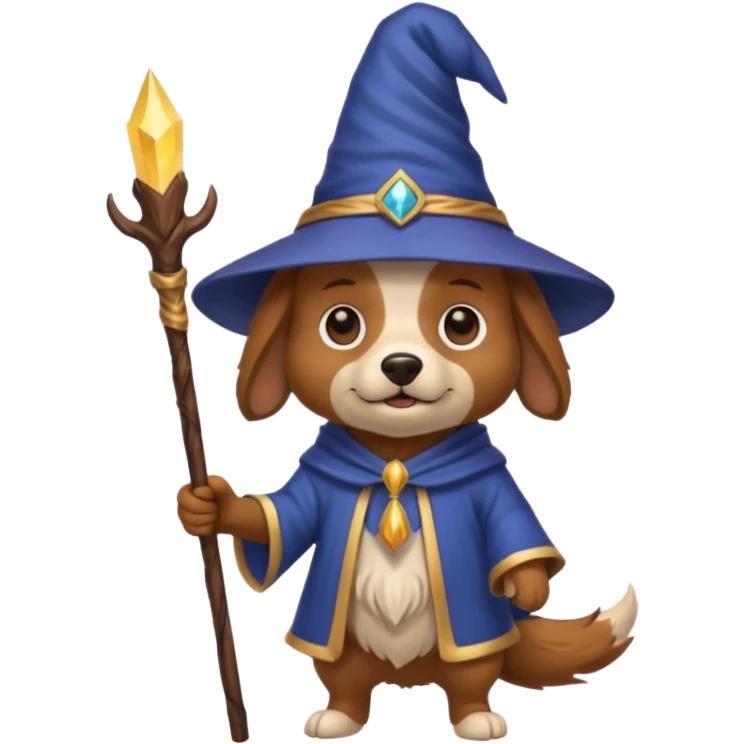 Dog wizard emoji