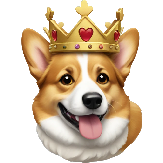 Corgi wearing a crown emoji