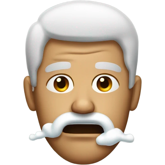 man foaming at the mo emoji