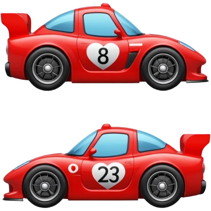 heart in a race car emoji