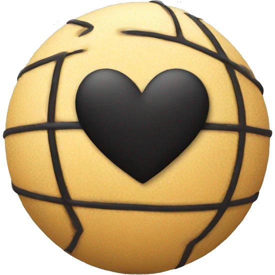 Buzzball with black heart  emoji