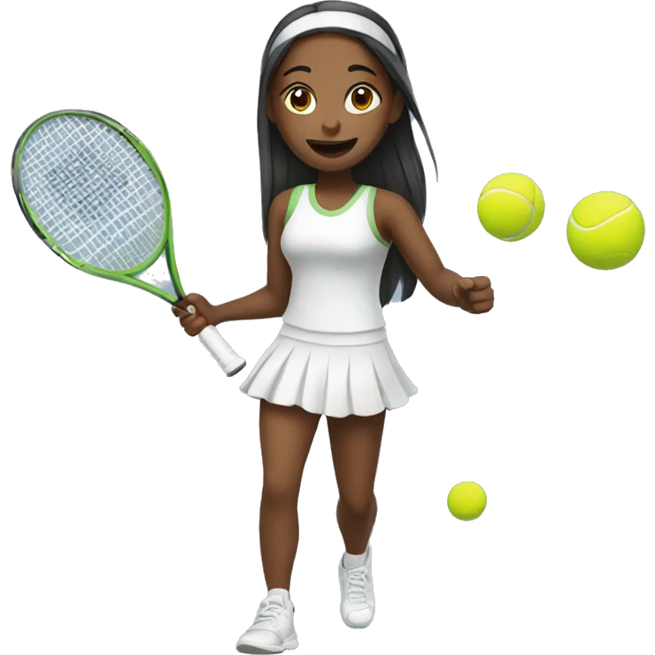Girl playing tennis  emoji