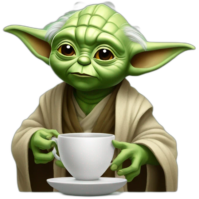 Yoda qui boit du thé emoji