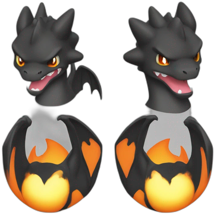 Black charizard emoji