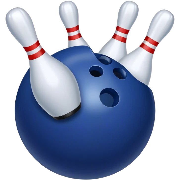 Bowling bowl navy blue emoji