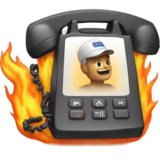 Telefono che va a fuoco emoji