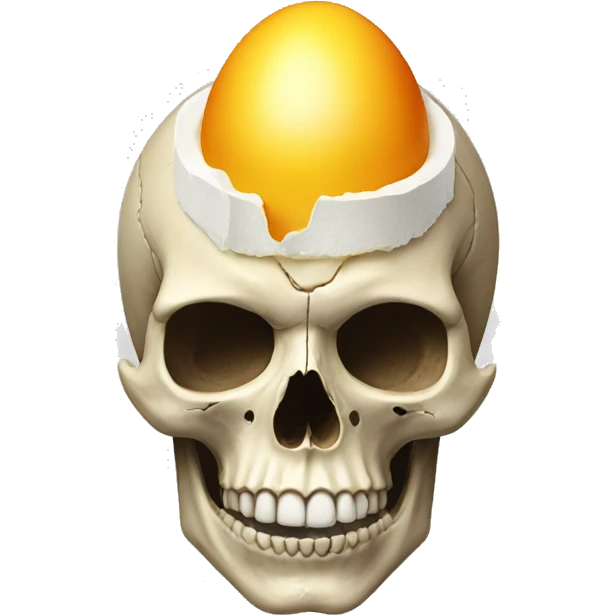 skull with egg on head emoji