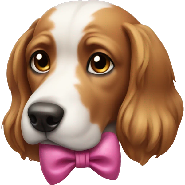 dog with bow emoji