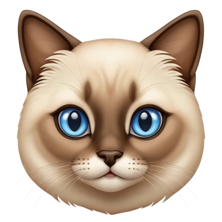 Cute Siamese cat emoji