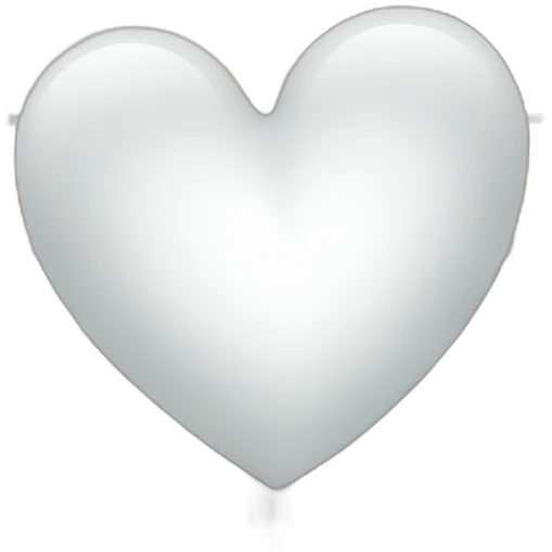 A white heart looks out of the window emoji