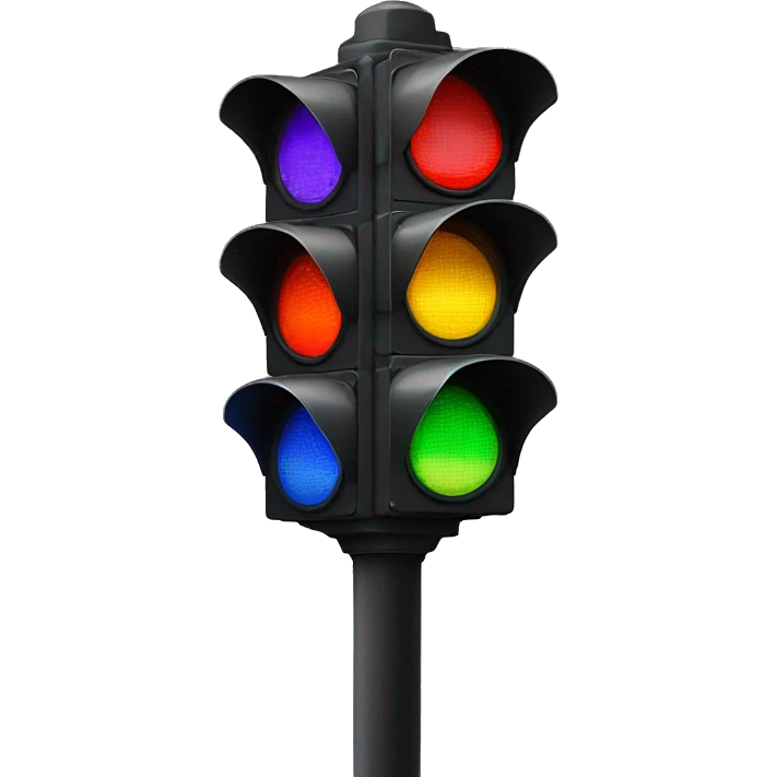 Pride Flag Traffic Light emoji