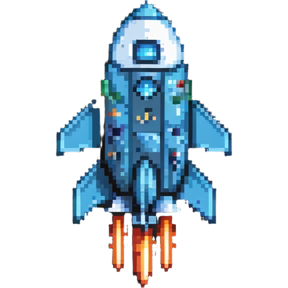 Rocket with fins emoji