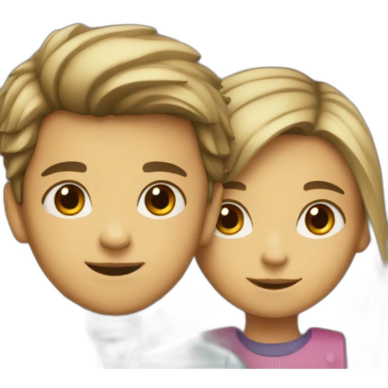 A girl and a boy emoji