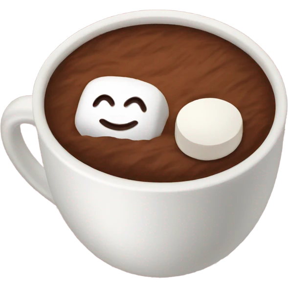 cocoa with marshmallow in cozy cup emoji