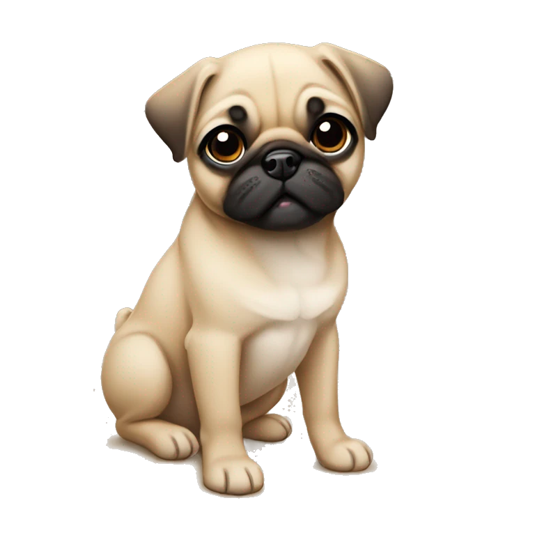 Fawn pug puppy emoji
