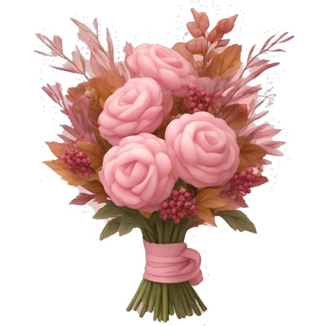 autumn bouquet pink emoji