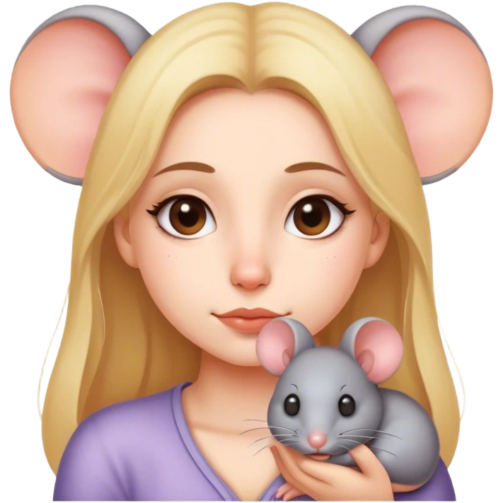 Girl with mouse open on her face emoji