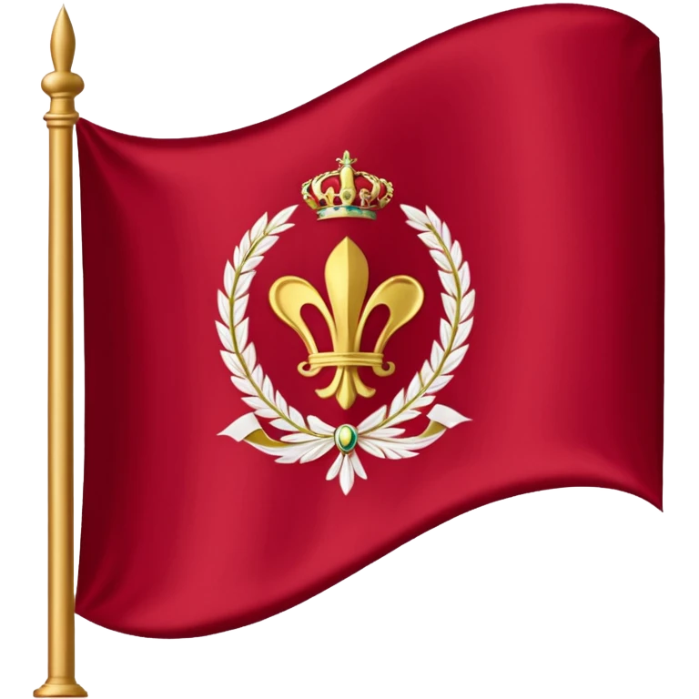 Bandera Aspa de borgoña del imperio e emoji
