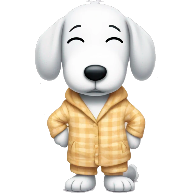 Snoopy in pajamas  emoji