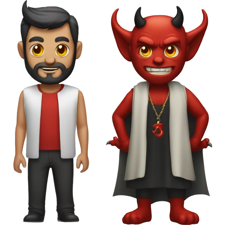 Devil and man emoji