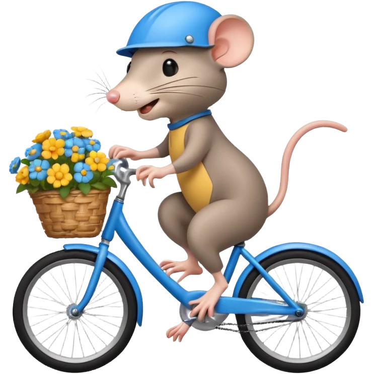 a-cheerful- rat-riding-a-blue-bicycle,-wearing-a-cute-helmet,-with-a-big-smile-and-a-basket-full-of-flowers-on-the-front.-bright,-cartoonish-style,-simple-and-fun. emoji