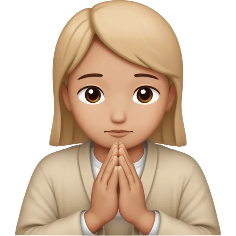 Praying face emoji
