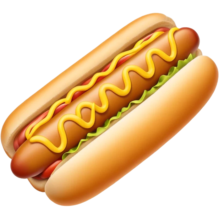 Retro style hot dog with minimal details like first generation emoji emoji