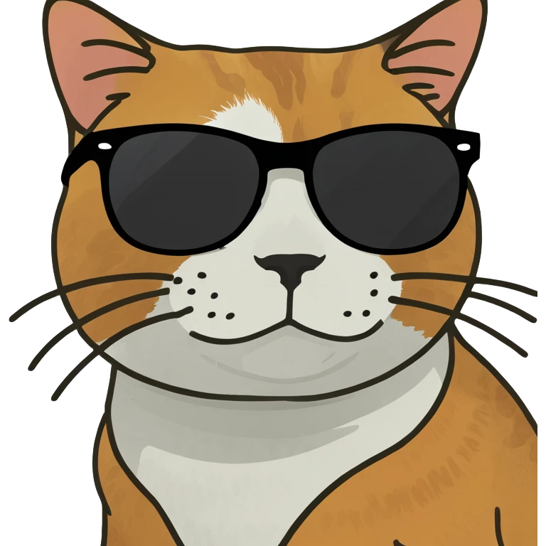 Cat with sunglasses emoji