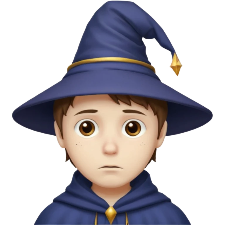 sad wizards in hat boy emoji